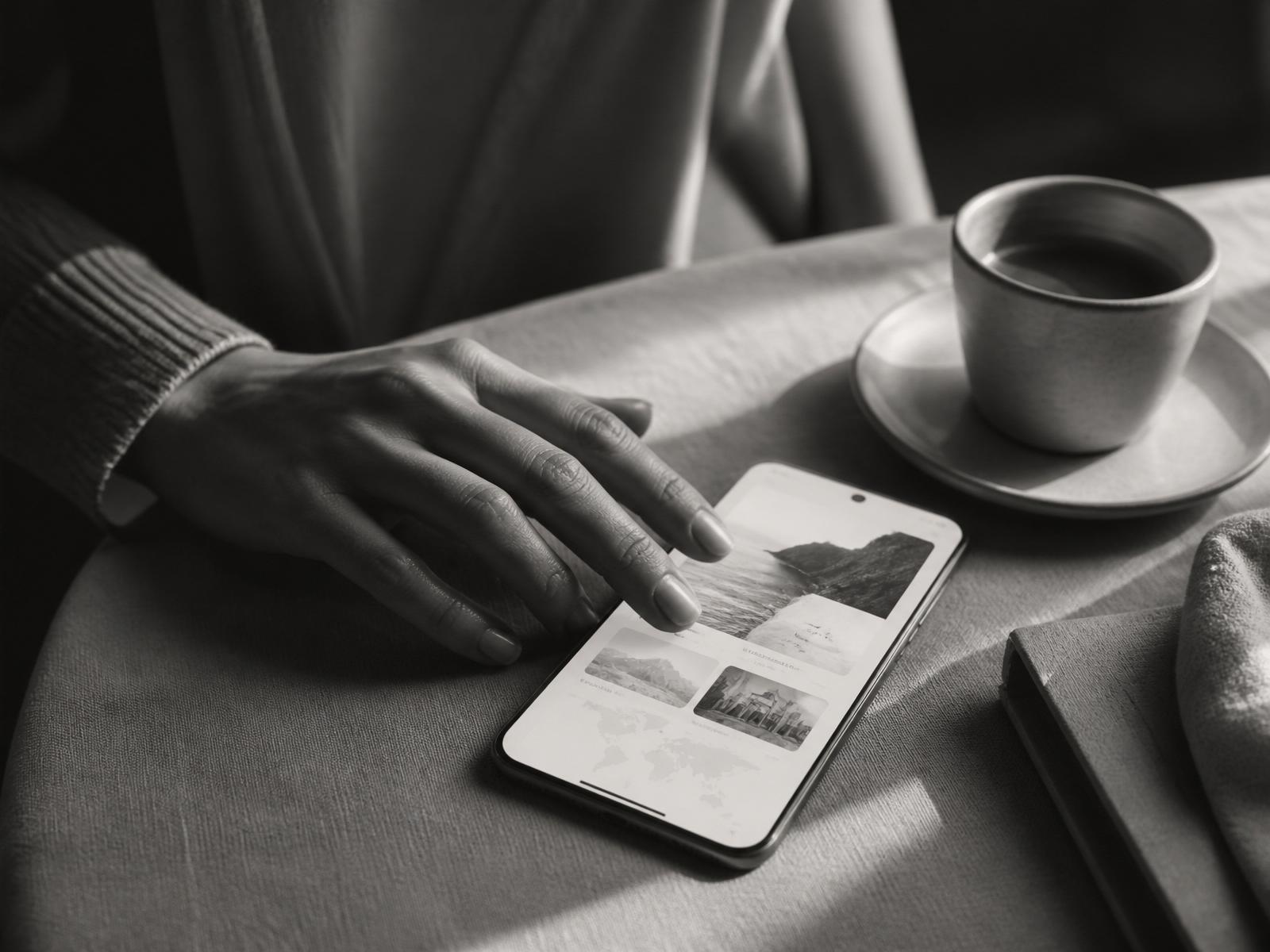 The VONAER AI concierge on a hand-held device